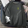 Sudadera de Cuello Redondo para Hombre, Marca de Tendencia Otoñal, Versátil Estampada Holgada de Manga Larga, Atuendo Unisex para Pareja, Top de Estudiante