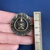 Amuleto Budista de Xizang Latón Cuatro Paredes Guanyin Bronce Pulsera Retro Accesorios Colgante