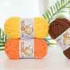 Bola de Nieve Chico Lindo Hecho a Mano DIY Tejido Chenilla Lana Gruesa Bufanda Tejida para Bebé Muñeca con Gancho Bolsa Hilo de Hielo