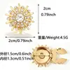 Gemelos de Girasol Completos de Diamante, Gemelos de Camisa, Botones Metálicos, Gemelos de Alta Gama para Hombre, Juego de Gemelos Tipo Caparazón de Tortuga