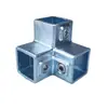 Conector de Fijación Rápido Galvanizado de Hierro Cuadrado 40*40mm para Tubo Cuadrado 25*25 Abrazadera de Fijación para Tubo de Acero Cuadrado Sin Soldadura Requerida
