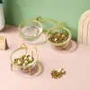 Comedouro e bebedouro para gatos 2 em 1 com suporte de ferro, tigela elevada para cães que protege o pescoço, tigela de vidro para animais de estimação, fácil de limpar, tigela especial para gatos