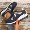 Diferença de Tamanho 0,67 Sapatos Femininos Modernos Primavera e Verão Nova Cor Color-Blocking Cadarço Solado Grosso Casual Esportivo Coreano Versátil