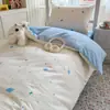 Conjunto de cama de três peças para dormitório de estudante universitário, lençol e fronha de algodão puro, tamanho solteiro, adequado para todas as estações, novo modelo de roupa de cama 2026