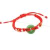 Pulsera de Cuerda Roja con Hebilla de Seguridad Tejida a Mano Pulsera para el Festival del Bote Dragón Estilo Étnico Año Animal Pulsera con Hebilla de Seguridad