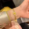 Pulsera con Hebilla de Seguridad Ruyi Cepillada Incrustada de Diamantes Nuevo Estilo Chino Lujo Ligero Nicho Joyería de Mano Exquisita para Mujeres