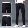 Jeans blancos elásticos de alta gama para hombre para primavera y otoño italianos, nuevos pantalones largos casuales versátiles de corte recto ajustado