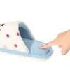 Pantuflas de peluche de perro salchicha de dibujos animados con lunares blanco lechoso, lindas y acogedoras para niñas, con forro polar adicional, perfectas para uso en interiores, silenciosas y cálidas