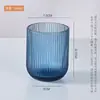 Copo de Vidro Transparente com Listras Verticais em Cor Natural para Água, Enxaguante Bucal, Escovação dos Dentes e Lavagem; Copo Embossado Doméstico para Hotéis e Pousadas