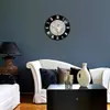 Popular online popular moderno simples redondo moda decoração quarto japonês silencioso relógio de parede relógio