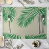 Hojas Verdes posavasos para plato de restaurante occidental