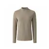 Camada base masculina de lã Merino com gola alta, padrão 10A, antibacteriana, espessa, quente, top, ODM personalizado