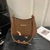Bolsa de Ombro Feminina Estilo Coreano Simples Retrô Estampa de Leopardo 2025 Nova Tendência Bolsa de Ombro Personalizada Ins Tendência Bolsa Transversal