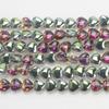 Cuentas Sueltas de Vidrio Brillante en Forma de Corazón de Durazno 8mm Cuentas Electrochapadas Agujero Recto Forma de Corazón DIY Joyería Hecha a Mano Accesorios de Ropa