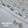 Diamante de Cristal Rectangular de Ángulo Recto con Base Puntiaguda Transparente Hielo Brillante Dulce de Roca Diamante para Uñas Decoración de Uñas de Lujo Ligero K9 de Alta Calidad