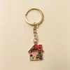 "Casa de Cuento de Hadas" Casa del Bosque Llavero Souvenir de Viaje Colgante Accesorio Versátil para Llaves de Mochila