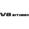 Aplicável ao logotipo do carro Mercedes-Benz C- Class C63S C43 E-Class S-Class E63S V8V12 Fender preto brilhante AMG rotulagem