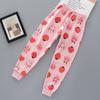 Calzoncillos largos de algodón peinado para niños, pantalones estampados de algodón para niños y niñas, pantalones cálidos de algodón puro para bebés y niños pequeños