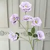 6 flores de gardenia artificiales para bodas, decoración de hotel de bodas, arreglos florales para decoración de pasillo, arte floral de fondo y accesorios para escaparates