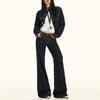 Conjunto de Otoño e Invierno Nuevo Estilo Americano Chaqueta Desestructurada de Hombro Recto Ceñida a la Cintura y Jeans de Color Denim Original para Mujer Chaqueta de Mezclilla y Pantalones Largos
