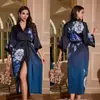 Roupão Feminino Estampado Plus Size de Verão, Roupão de Banho de Cetim Imitação de Seda de Luxo, Roupa de Casa Feminina