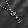 Marca de moda europeia e americana colar de chave novo estilo neutro colar com pingente de urso versátil acessórios de corrente para suéter elegante