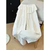 Pantalones de Moda de Este Año con Bordes Fruncidos, Cintura Elástica y Diseño de Pierna Ancha para Mujer, Perfectos para Verano, Pantalones Casuales Muy Elegantes para el Trabajo