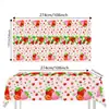 Decorações Populares Transfronteiriças para Festa de Batismo com Tema Morango Suprimentos para Festa de Batismo de Bebê Banners Louças