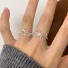 1558 Estilo K Nicho Ins Diseño de Lujo Accesible Textura de Lava Anillo de Manzana Plata de Ley S925 Anillo Abierto de Plata para Mujer