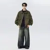 Jaqueta ac2026Jket de manga comprida, estilosa, alta qualidade, novo modelo high street, marca da moda, jaqueta high street transfronteiriça, verde Menins