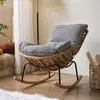Cadeira de Balanço Lagosta Rattan Trançado Sofá Preguiçoso Varanda Casa Cadeira de Balanço Individual Sala de Estar Balanço Externo Celebridade da Internet Cadeira de Rattan