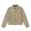 Roupas Masculinas Magic Bear Retrô Americano Lavado Desgastado Jaqueta de Trabalho Detroit Cor Sólida Versátil Solta Lapela Outerwear