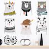 Calcomanías de Pared Jardín de Infantes Oso Simple Sala de Estar Dormitorio Pared de Fondo Ins Dibujos Animados Autoadhesivo Escandinavo Dormitorio Papel Adhesivo Decorativo