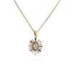 Australia y antiguas fuentes transfronterizas de joyería retro europea y americana de cobre microincrustado con ojo de circonita chapado en cobre oro de 18 quilates collar con colgante para mujer