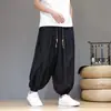 Pantalones de Seda de Hielo de Verano 2026 para Hombre Pantalones Linterna Finos Transpirables Casuales Pantalones Cortos Estilo Chino Sueltos de Pierna Ancha