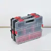Caja de Piezas con Compartimentos Accesorios de Ferretería Caja de Almacenamiento de Plástico Portátil con Múltiples Compartimentos Caja para Clasificación de Componentes Terminales Apilable y Extraíble
