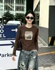 Blusa Feminina de Algodão Canelado de Manga Longa Guangzhou Shisanxing, Direto da Fábrica, 220g, Gola Redonda, Corte Justo, Camada Base, Segunda Remessa de Verão, Fornecimento Exclusivo