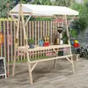 Andamio de actividad de madera para puesto de mercado puesto de noche carrito de exhibición de tela estante plegable para exteriores estante de exhibición de bocadillos