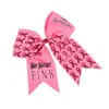 Cinta Rosa de Nuevo Estilo Transfronteriza Día de Concientización sobre el Cáncer de Mama Lazo para el Cabello Elástico Alto Versátil Accesorio para el Cabello Fabricante Mayorista