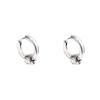 Aretes de círculo de metal a cuadros de diamante para mujer, diseño de nicho, moda, personalidad, temperamento simple, aretes versátiles