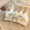 40 Piezas, Algodón Puro Peinado Completamente, 180g, Ropa Interior para Niñas de Secundaria y Preparatoria, Deportiva, a Prueba de Impactos, Transpirable, Copas Fijas