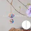 Colgante de Acrílico 2D Plano con Forma de Corazón y Globo, Estilo Nuevo, Transfronterizo, para Espejo Retrovisor de Coche, Decoración de Mochila, Adorno Colgante para Coche