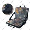 Silla plegable portátil para camping, cojín grueso con respaldo, silla plegable, playa, estadio, cojín grueso de algodón