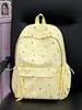 Mochila linda estilo coreano de dibujos animados con estrellas para estudiantes de secundaria femeninas, alto valor estético, ligera, simple, bolsa de hombro doble de gran capacidad
