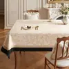 Mantel Retro Impermeable y a Prueba de Aceite Mantel que No Necesita Lavado Nuevo Estilo 2025 Lujo Ligero Gama Alta Mantel para Mesa de Café Mantel Rectangular
