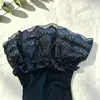 Medias sexy hasta la rodilla con ribete de encaje para mujer, con silicona antideslizante, adecuadas para primavera y otoño, medias negras que realzan la apariencia de las piernas y crean un efecto adelgazante