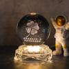 Novos Enfeites de Bola de Cristal Base Luminosa Artesanato de Cristal Criativo Presentes Luz Noturna para Interior 3D Base de Vidro
