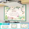 Flor de Dibujos Animados Adhesivo Estático Cocina Anti-Humo Aceite Autoadhesivo Estufa Retardante de Llama Resistente a Altas Temperaturas Impermeable Ignífugo Pegatina Engrosada