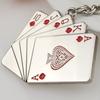 Chaveiro de cartão de baralho criativo personalizado mahjong chaveiro coração vermelho Um pingente de chave Macau presente comemorativo de viagem