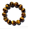 Direto da fábrica pulseira natural de Olho de Tigre atacado pulseira de pedra Olho de Tigre joia pulseira de gema pulseira de pedra de madeira homens e mulheres
